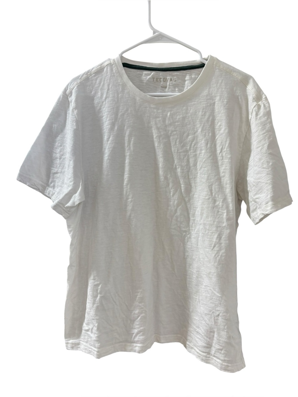 Tecovas Men's Off White Cream Crewneck Tee Size Large